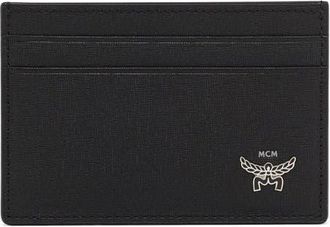 MCM Himmel Card Case in Embossed Leather in Black at Nordstrom