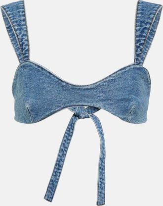 Magda Butrym Denim bra top