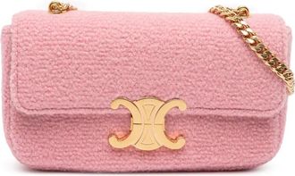 Celine 2022 Tweed Claude Chain shoulder bag - women - Fabric - One Size - Pink