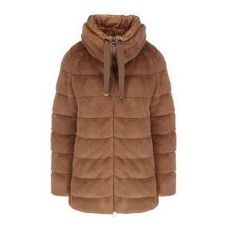 Herno Teddy-Effect Down Jacket - female - Herno - Winter Jackets - Brown - L - Jackets