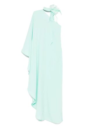 Taller Marmo Bolkan maxi dress - women - Ostrich Feather/Viscose/Acetate - 38 - Green