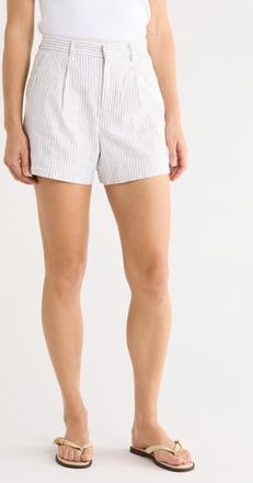 Frank & Eileen Waterford Stripe Cotton Shorts in Sand Stripe at Nordstrom Rack, Size 0