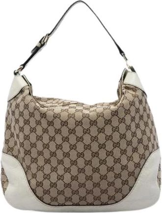Gucci Pre-owned Charlotte Schoudertas - Dames - Vintage Schoudertas - Beige - ONE Size - Leer - Vintage