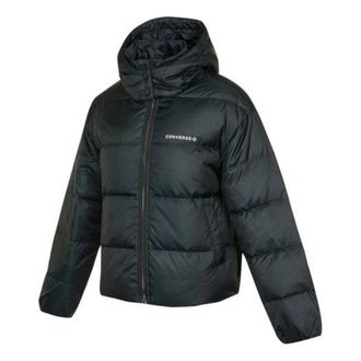 Converse (WMNS) Converse Short Down Textile Jacket Asia Sizing Black 10021998-A01