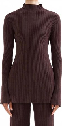 Nude Lucy Womens Malo Knit Tunic Top In Brown