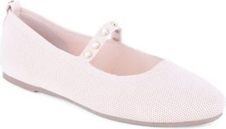 Elie Tahari Madeira Mary Jane Flat in Natural at Nordstrom, Size 6.5