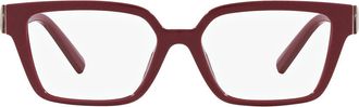Tiffany & Co. 55mm Rectangular Optical Glasses in Dark Red at Nordstrom
