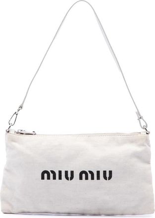 Miu Miu Pre-owned Miu Miu Canvas Logo Pochette Pouch Ladies US5D1WAFD7JZSWES