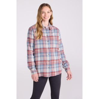 Mountain Warehouse Dames/Dames Balsem Geborsteld Flanellen Longline Shirt (Lichtblauw)