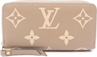 Louis Vuitton Beige Cream Ivory Tourterelle Monogram Empreinte Leather Long Wallet (Bi-Fold) (Pre-Owned)