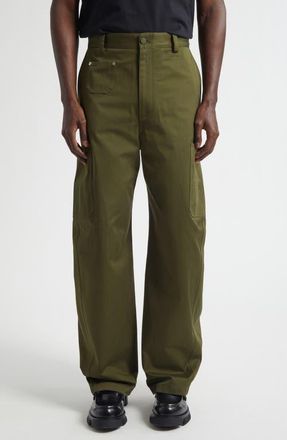 Givenchy Cotton Canvas Cargo Trousers in Khaki at Nordstrom, Size 34 Us