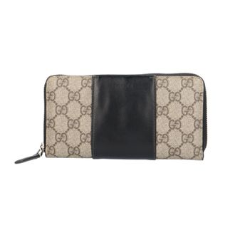 Gucci Beige Black Gg Supreme Long Wallet (Bi-Fold) (Pre-Owned)