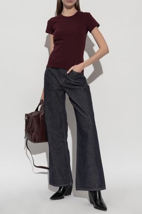 AllSaints T-shirt Stevie, Womens, Burgundy