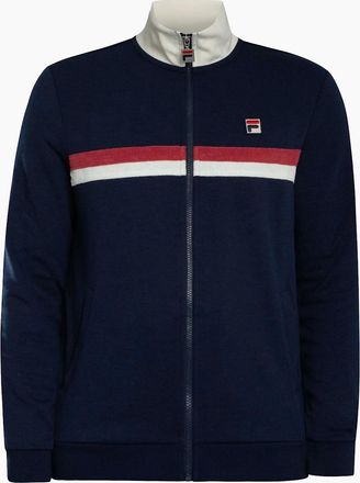 Fila Mens Fila Enrico Track Top Jacket Fila Navy/Gardenia/Garnet - Size: 3XL