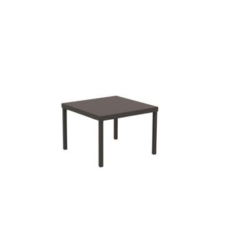 MondoViro Mesa de centro de jard&iacute;n cuadrada de metal marr&ograve;n 40x40 cm 38,5h
