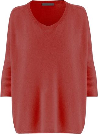 Allude Cashmere Trui - Dames - Cashmere truien - Rood - S - Kasjmier - Truien & Vesten