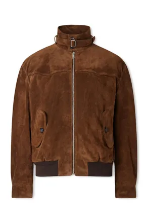 Alexander McQueen Panelled Suede Harrington Jacket