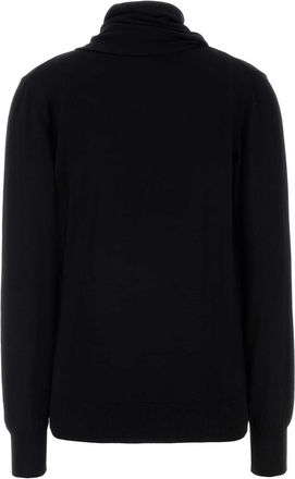 Jil Sander Womens Jumper Black Wool Vergine