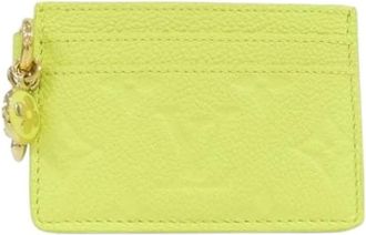 Louis Vuitton Pre-owned Wallets, female, Yellow, Size: ONE SIZE Pre-owned Card Case