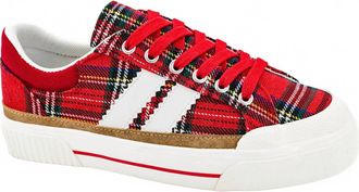 Corkys Footwear Womens Thats Her Sneaker In Red Plaid