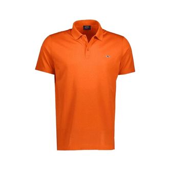 Paul & Shark Tops, Heren, Oranje, M, Katoen, Polo van katoenpiqué