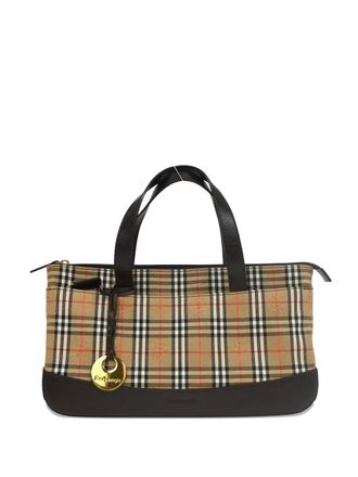 Burberry 1990-2000s check tote bag - Neutrals