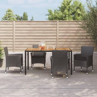 vidaXL Maison Dumonde - Set De Muebles Jard&iacute;n 5 Pzas Con Cojines Rat&aacute;n