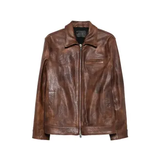 Dondup Distressed Leather Jacket