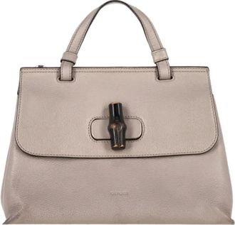 Gucci Pre-owned Handbags, female, Gray, Size: ONE SIZE Pre-owned Leather gucci-bags