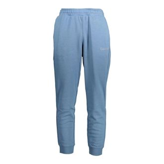 Calvin Klein Broeken, Heren, Blauw, M, Blauwe Heren Sportieve Elastische Taillebroek