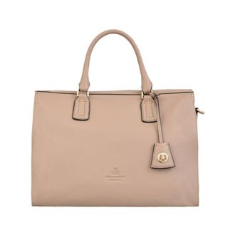 Pourchet Tassen, Dames, Beige, ONE Size, Leer, Grand Port&eacute; Main Magnet