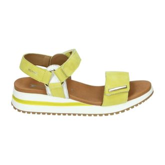 Mephisto Schoenen, Dames, Geel, 37 EU, Suède, Sportieve gele sandalen met suède bovenkant