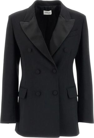 P.A.R.O.S.H. Liliuxy Double-Breasted Jacket - Dames - Blazers - Zwart - M - Wol - Jassen