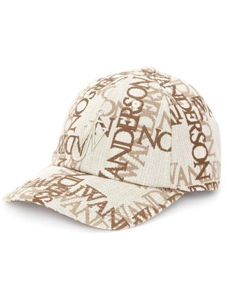 J.W.Anderson logo embroidered cap - Neutrals