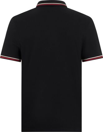 Valentino Garavani Mens Polo Shirt Black Cotton T-shirts And Polos