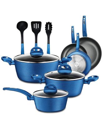 Nutrichef 12Pc Blue Nonstick Cookware Set