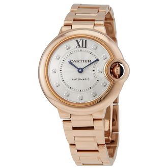 Cartier Pre-owned Cartier Ballon Bleu De Cartier Diamond Silver Dial Ladies Watch WE902062