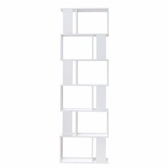 Mobili Rebecca Biblioteca con 6 estantes en mdf blanca
