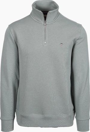 GANT Mens GANT REG SHIELD HALF ZIP SWEAT CERAMIC GREY - Size: 38