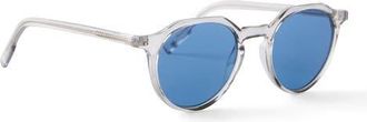 Cotton On Mens The Sundown Sunglasses in Grey Crystal Blue at Nordstrom