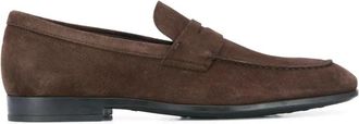 Tod's Penny Suede Loafers - Heren - Loafers - Bruin - 40 EU - Leer - Schoenen