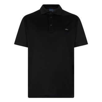 Paul & Shark Cotton Polo - male - Paul & Shark - Polo Shirts - Black - XL - Tops