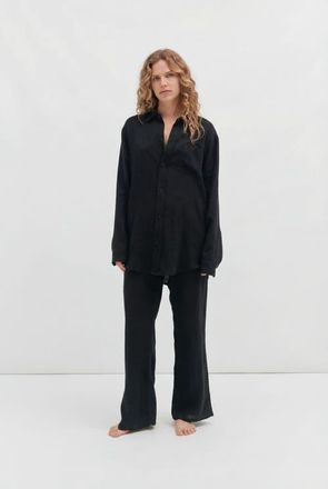 Desmond & Dempsey Lounge Pajama Trouser in Black at Nordstrom, Size Large Uk