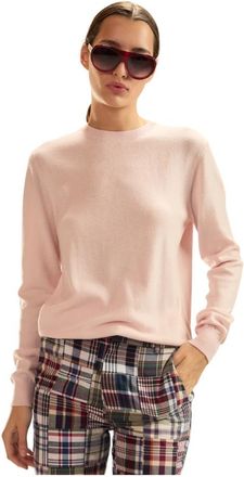 Cynthia Rowley Eea Woo Cashmere Sweater - Dames - Ronde hals truien - Roze - L - Denim - Truien & Vesten