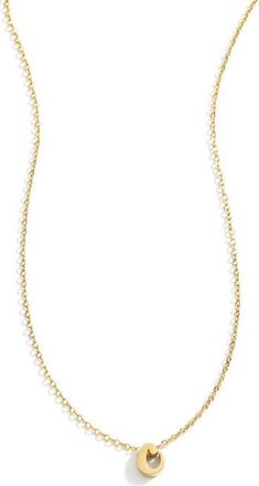 Mint & Lily Tiny Script Initial Necklace in Letter C at Nordstrom