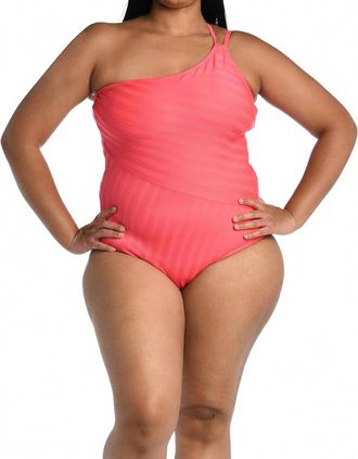 La Blanca Shoulder One Piece Swimsuit In Pink