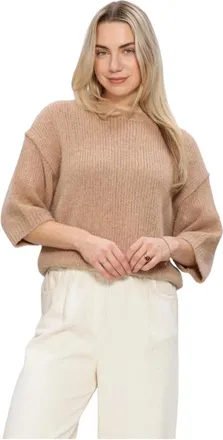 Knit-ted Dames, Truien, Beige, Maat: L