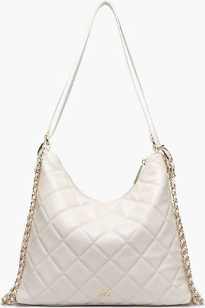 Like Dreams Womens Quilted Vegan Leather Convertible Shoulder Bag In Ivory