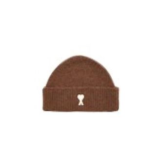 Ami Quota Muts met Ami de Coeur - Dames - Hoeden - Bruin - ONE Size - Accessoires