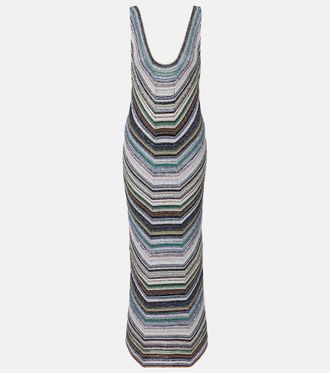 Missoni Striped lam&eacute; gown